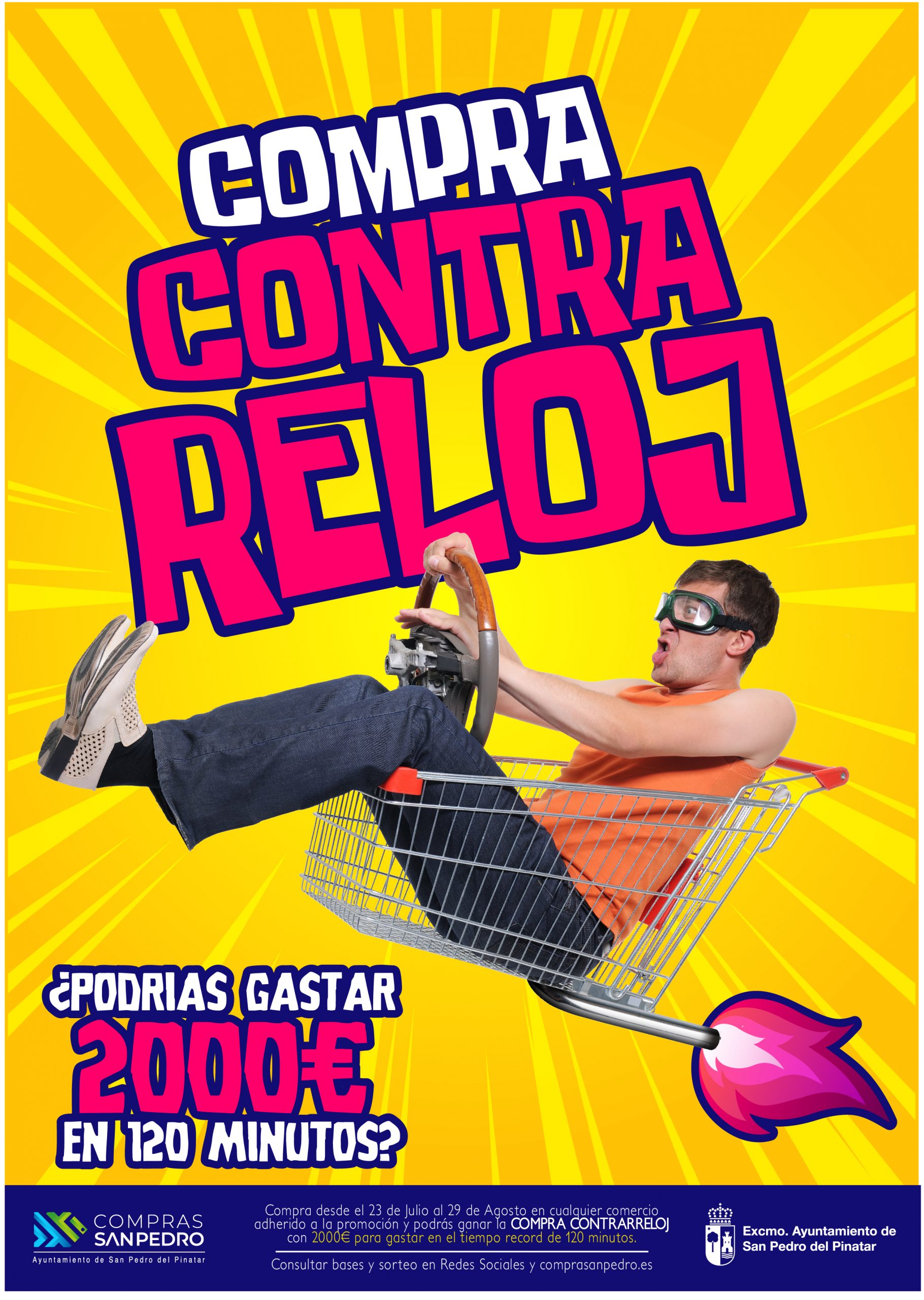 La Compra Contrarreloj sortea 2.000 euros para gastar en 120 minutos en el comercio pinatarense