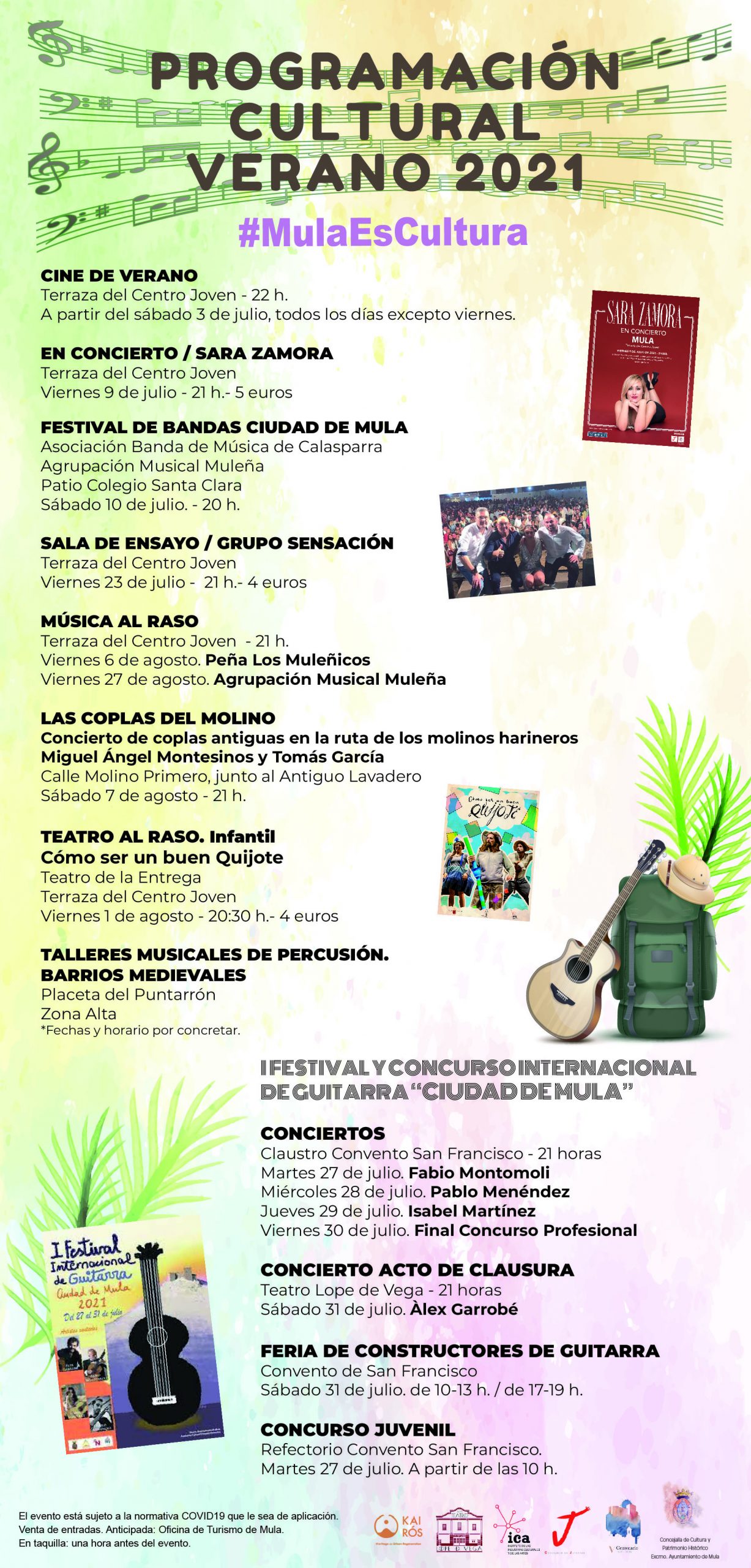 Programación cultural verano 2021 Mula #MulaEsCultura
