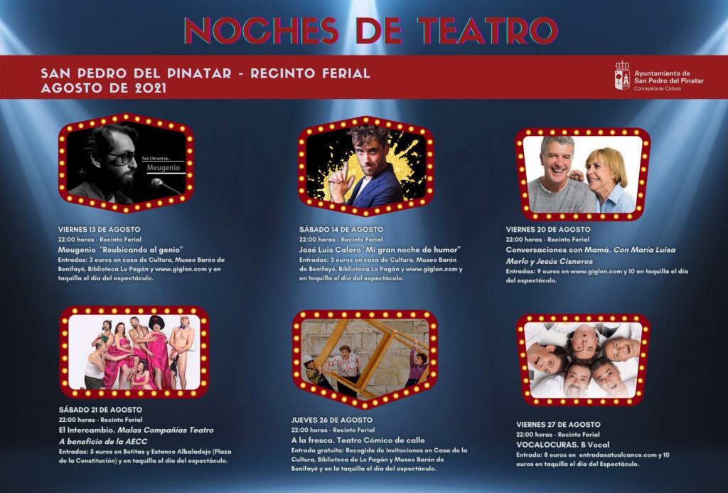 Comedia y humor en las “Noches de teatro” de San Pedro del Pinatar