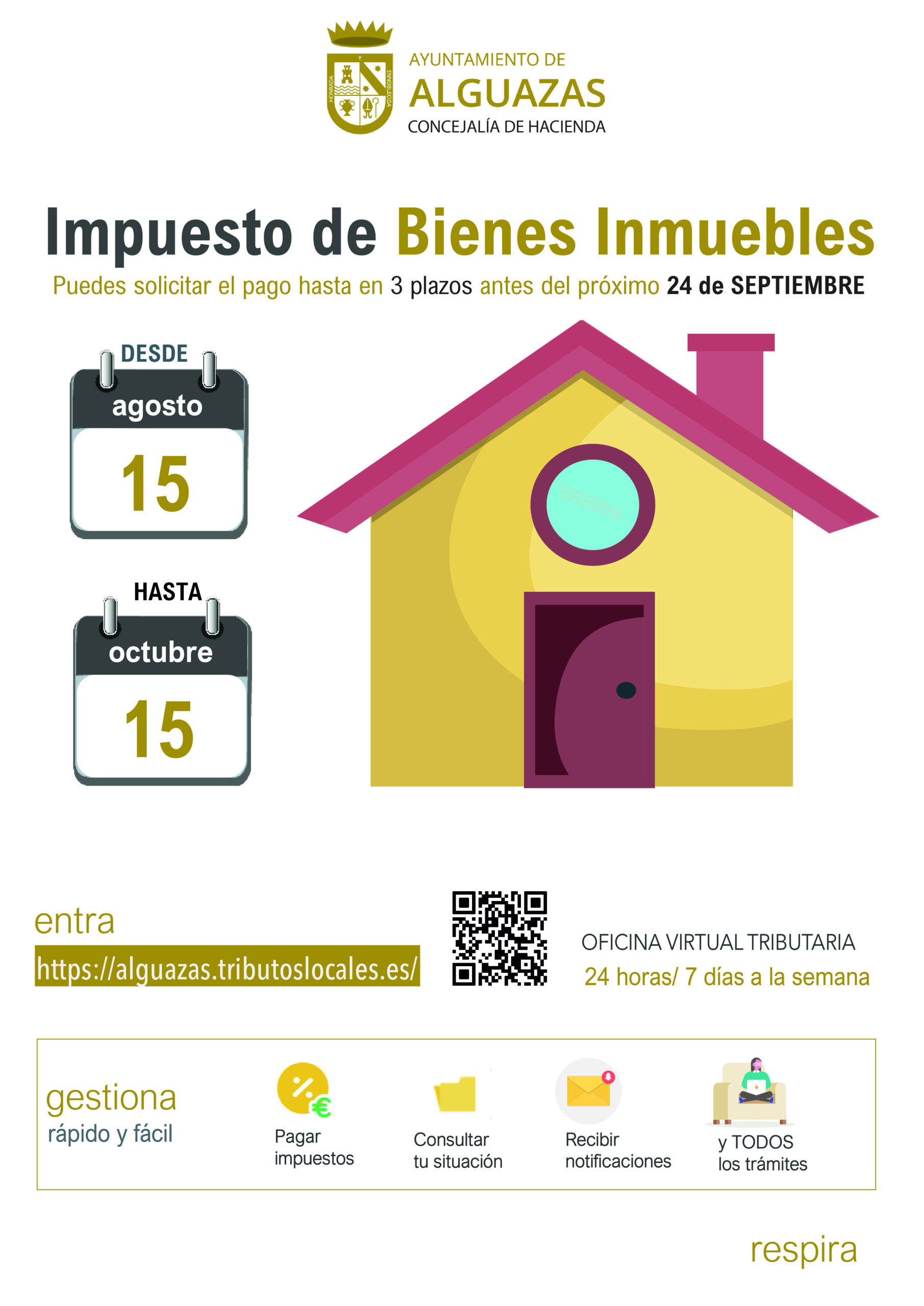 Plazo de pago del IBI abierto hasta el 15 de octubre