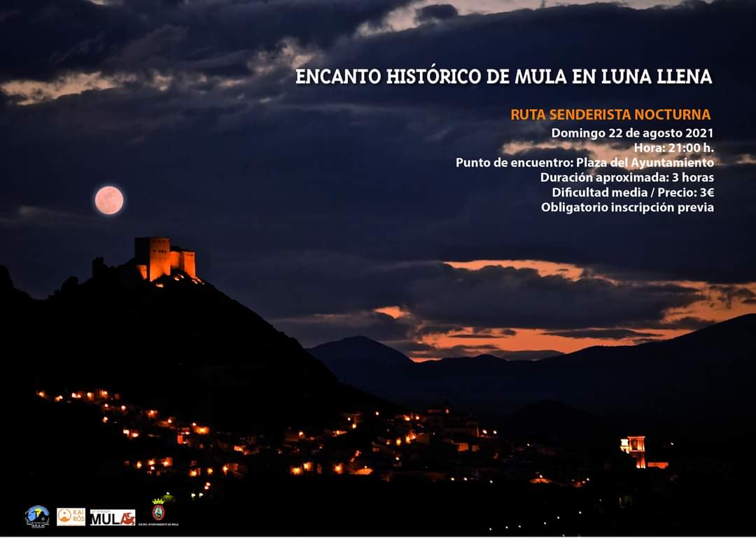 TURISMO | Turismo organiza una ruta senderista nocturna para conocer el encanto histórico de Mula en luna llena