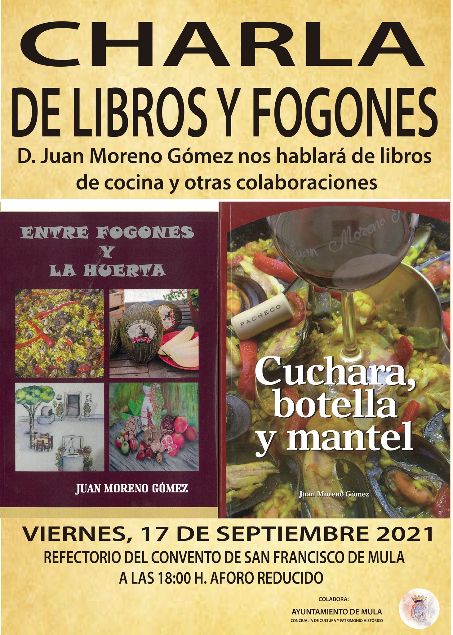 CULTURA | Charla: "De libros y fogones" por Juan Moreno Gómez
