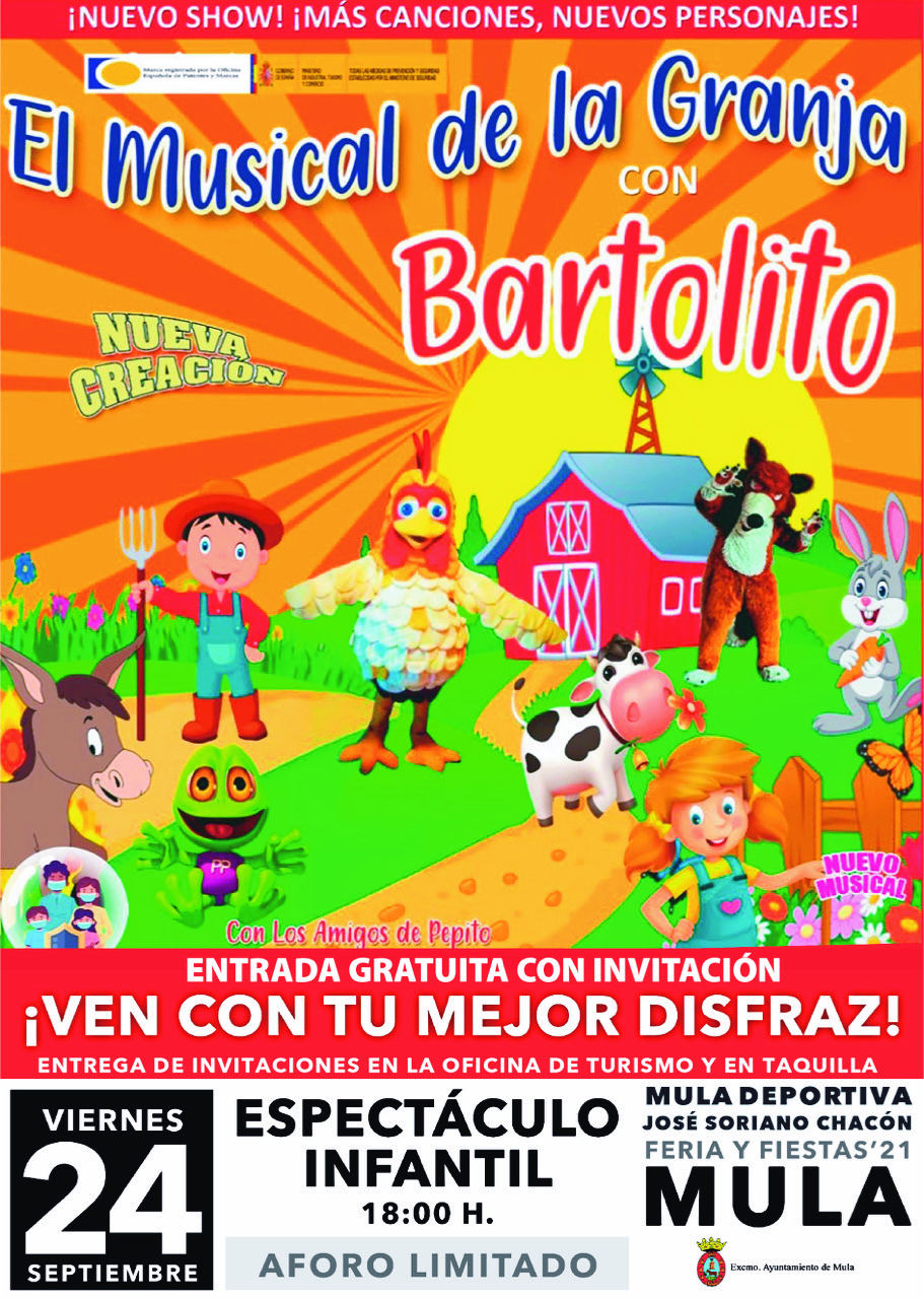 FESTEJOS | Cambio de lugar evento infantil "El musical de la Granja de Bartolito"
