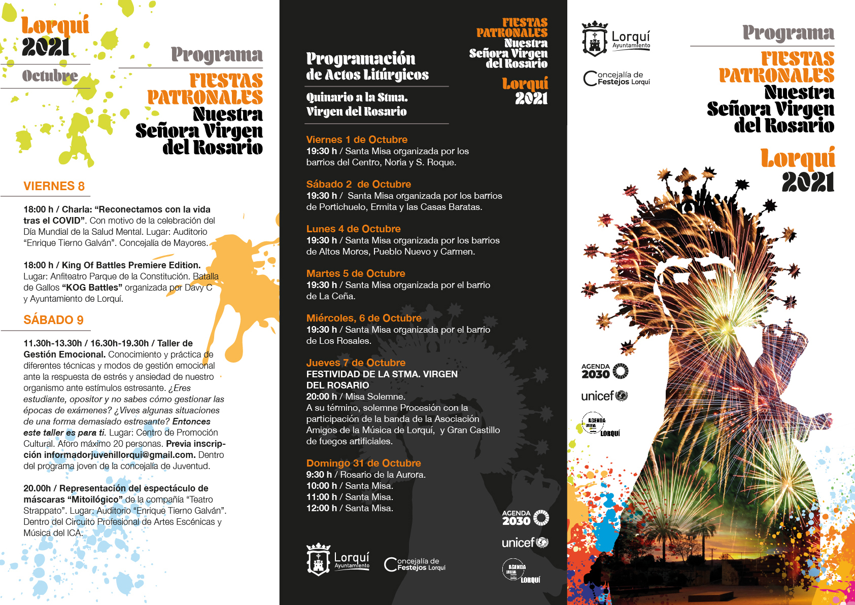 Programa Fiestas Virgen del Rosario 2021