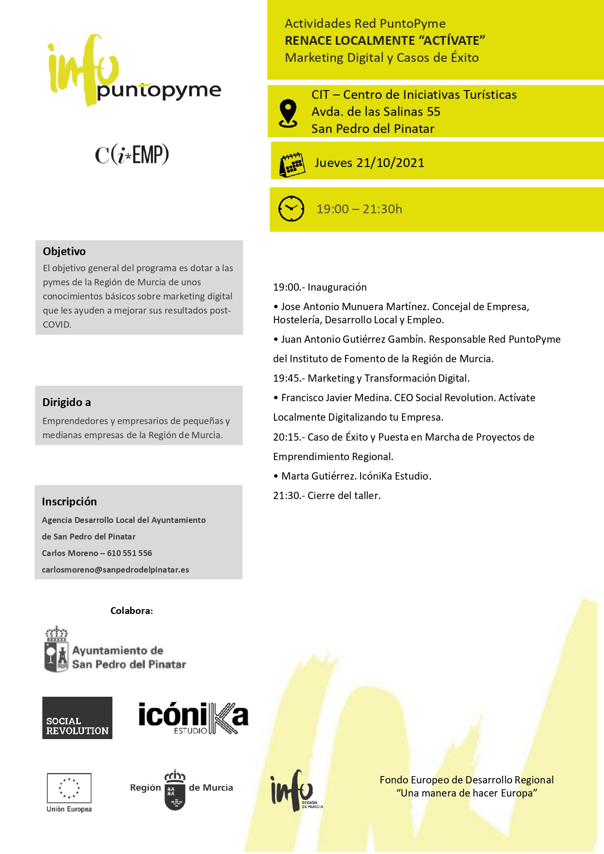 Taller Marketing Digital - 21 octubre 2021