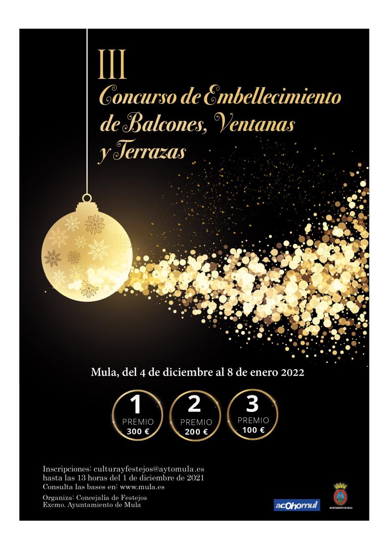FESTEJOS |III Concurso de embellecimiento de balcones, ventanas y terrazas con motivos navideños - Inscripciones hasta el 1 de diciembre