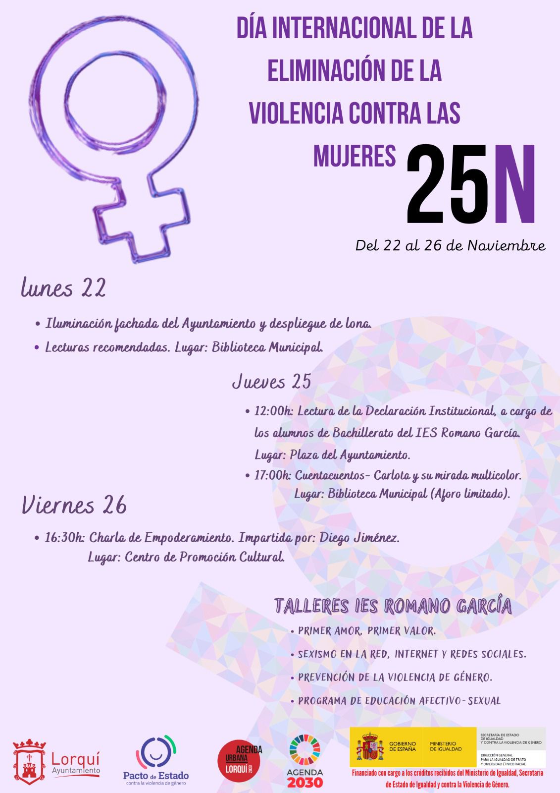 Programación con motivo del 25N