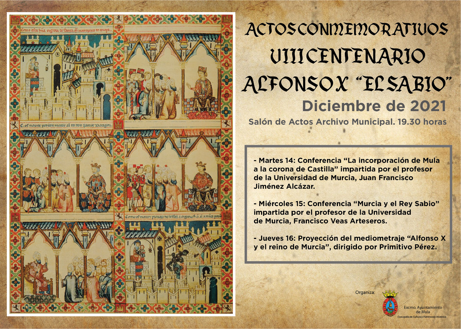 CULTURA | VIII Centenario del nacimiento de Alfonso X El Sabio: Actos programados