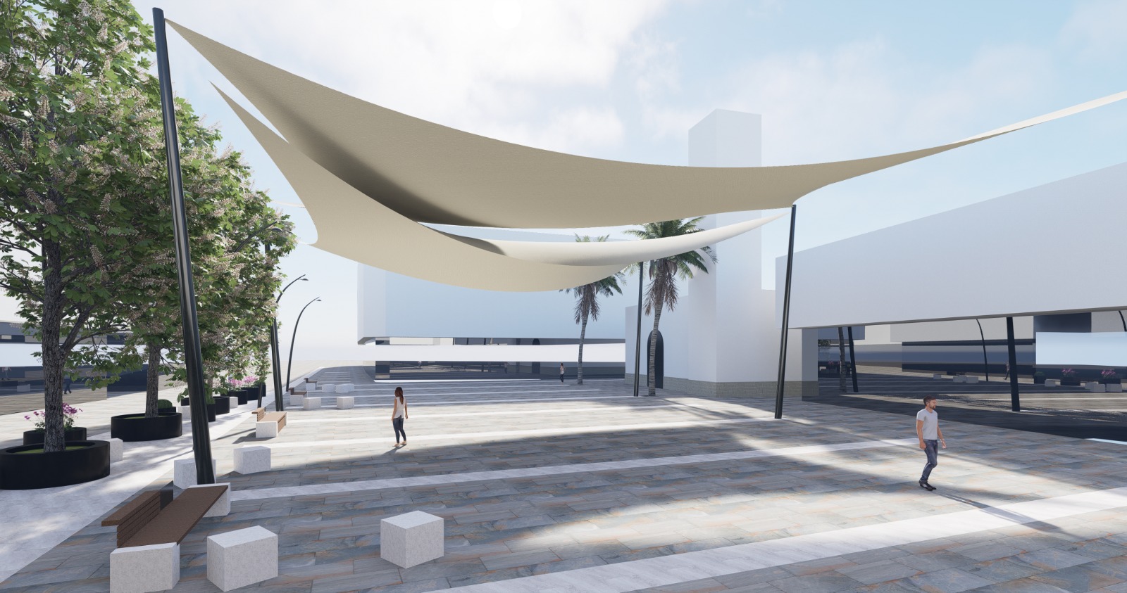 La plaza de la Constitución contará con una nueva zona de sombra