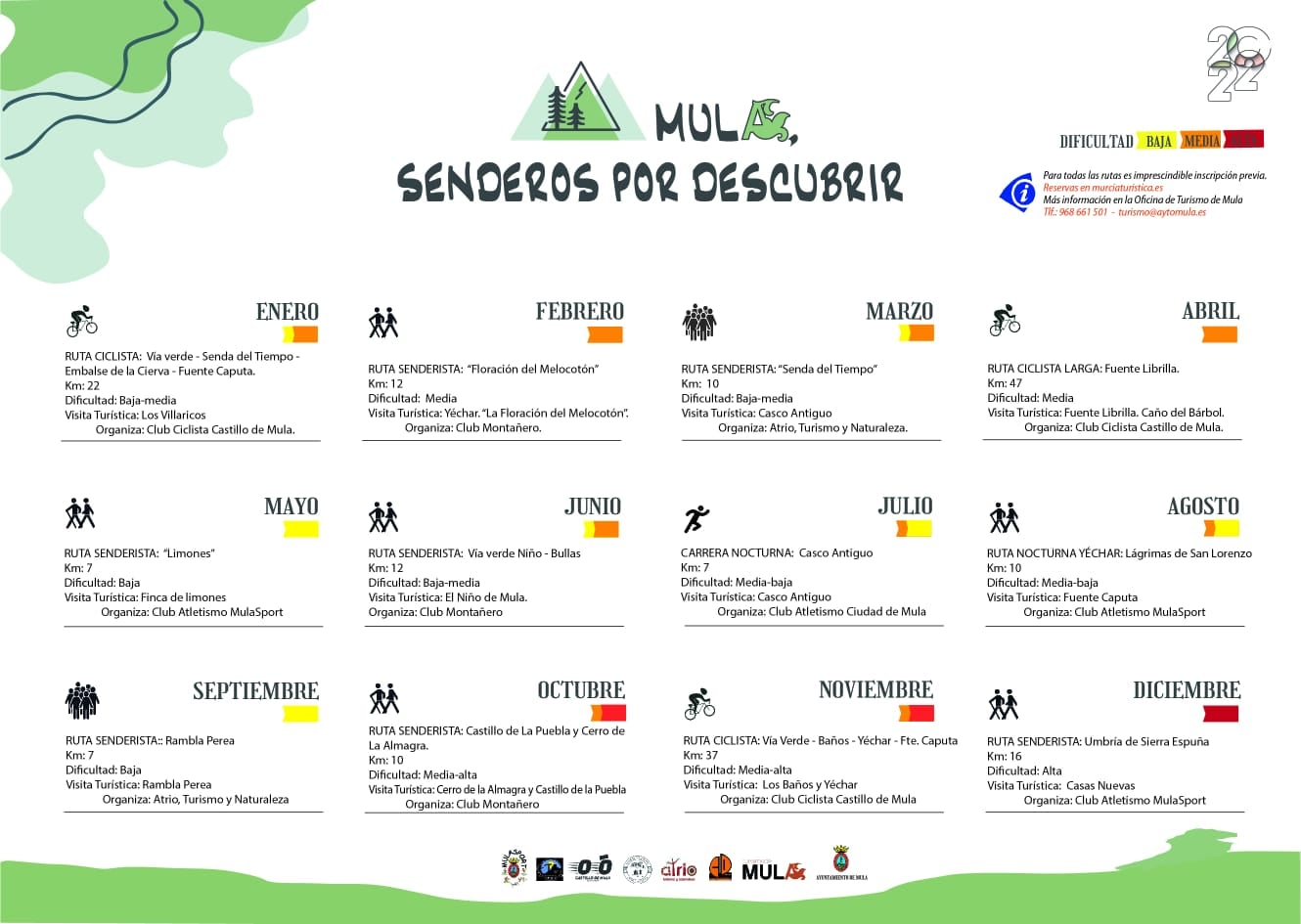 TURISMO - DEPORTES | Las Concejalías de Turismo y Deportes presentan “Mula, Senderos por descubrir”