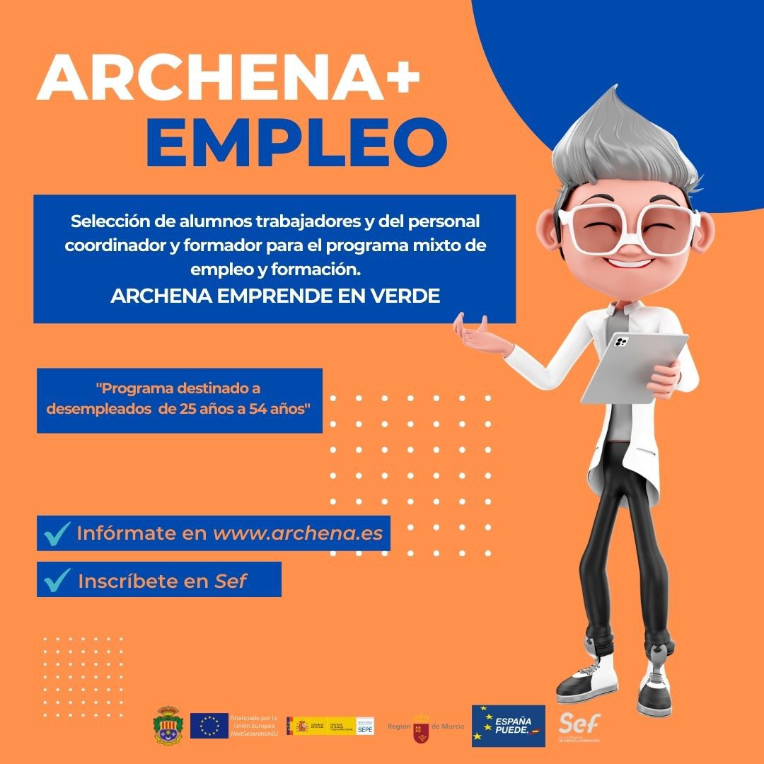 El Ayuntamiento de Archena oferta dos nuevos programas de empleo
