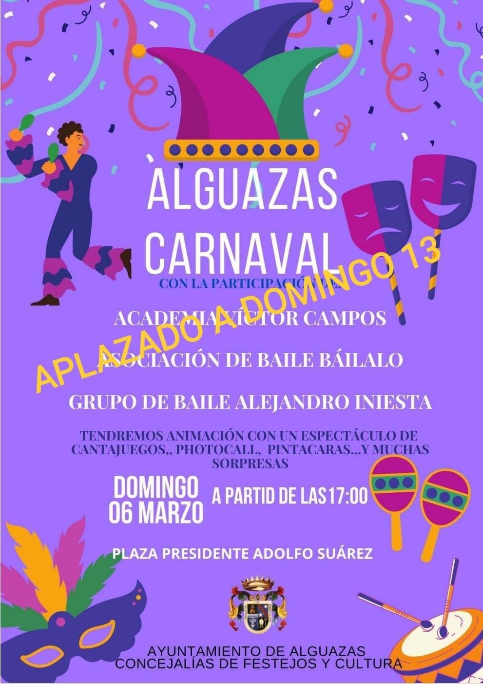 Se aplaza el Carnaval al domingo 13 de marzo