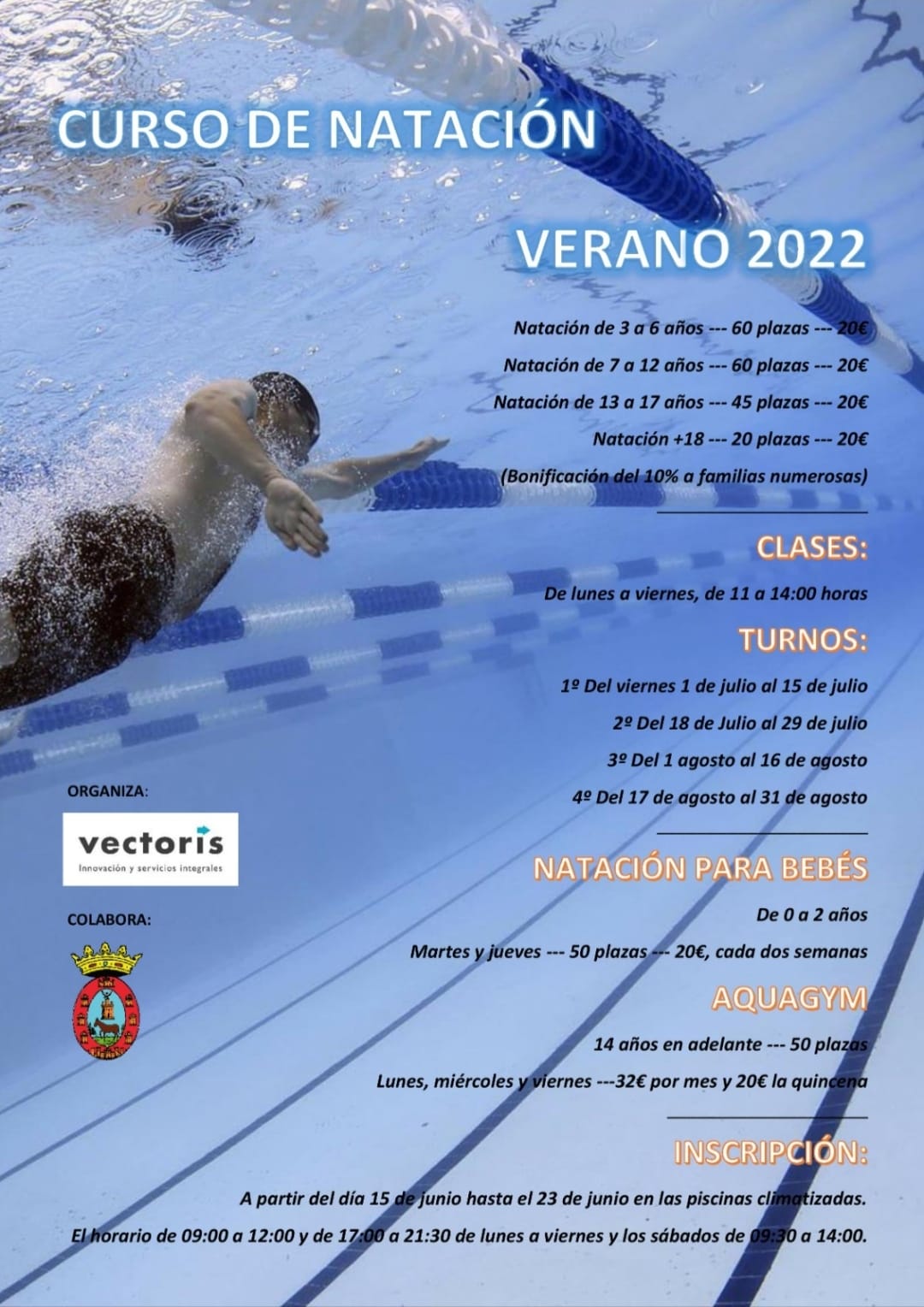DEPORTES | Cursos de natación - Verano 2022: Inscripciones a partir del 15 de junio