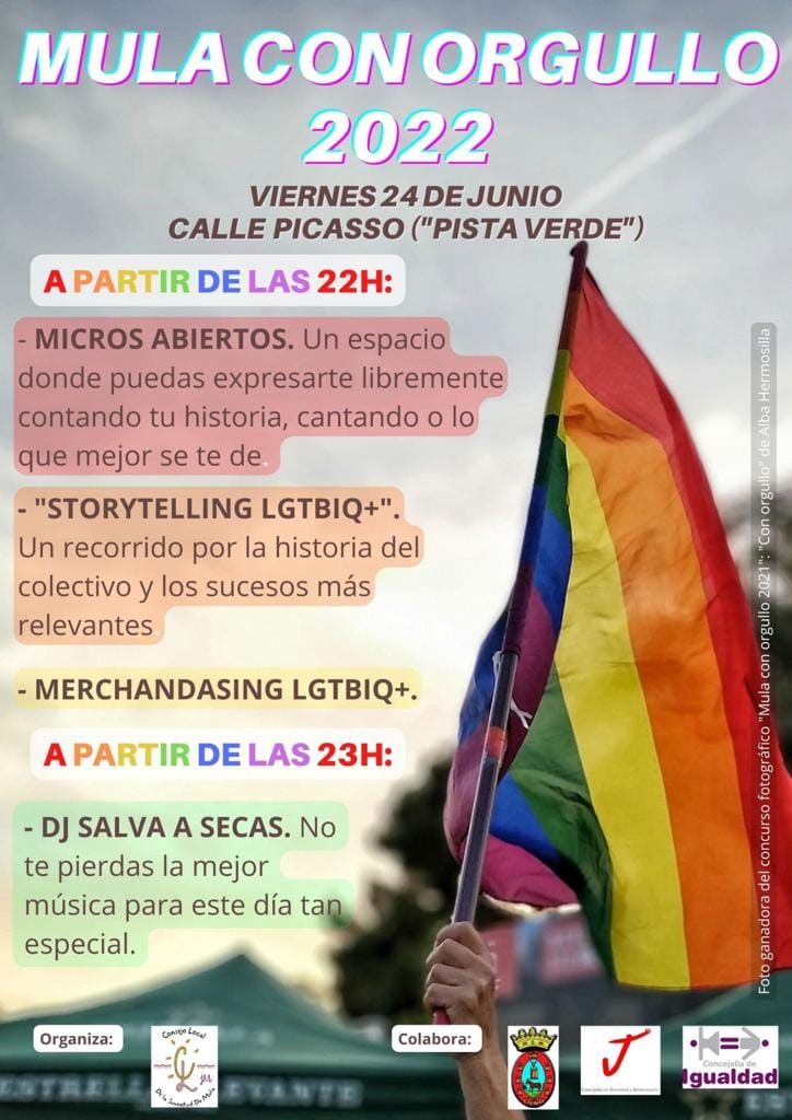 IGUALDAD - JUVENTUD | Mula contará con diversas actividades para dar visibilidad al colectivo LGTBI con motivo del Día del Orgullo 2022