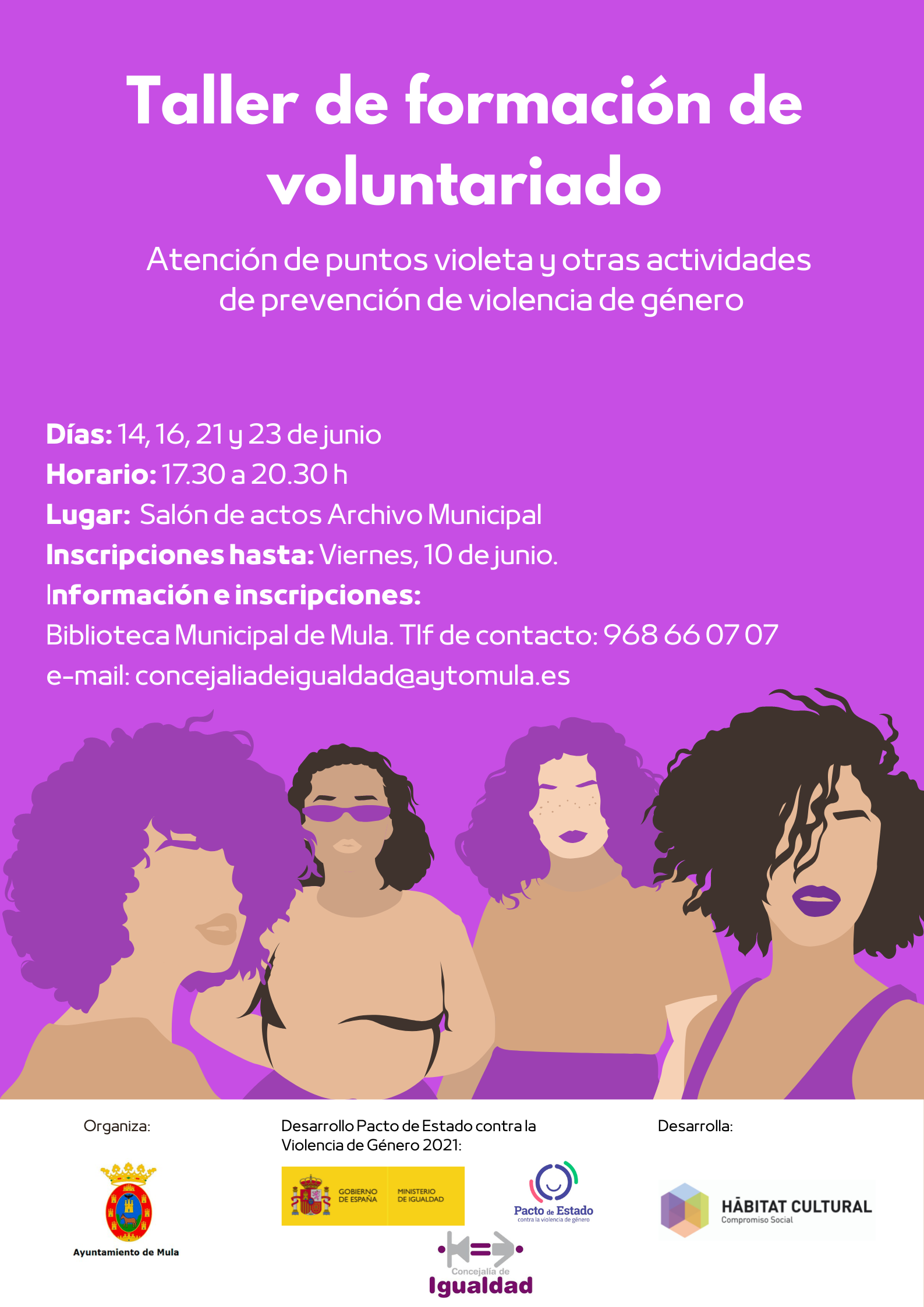 IGUALDAD | Taller de formación de voluntariado - Inscripciones: viernes, 10 de junio