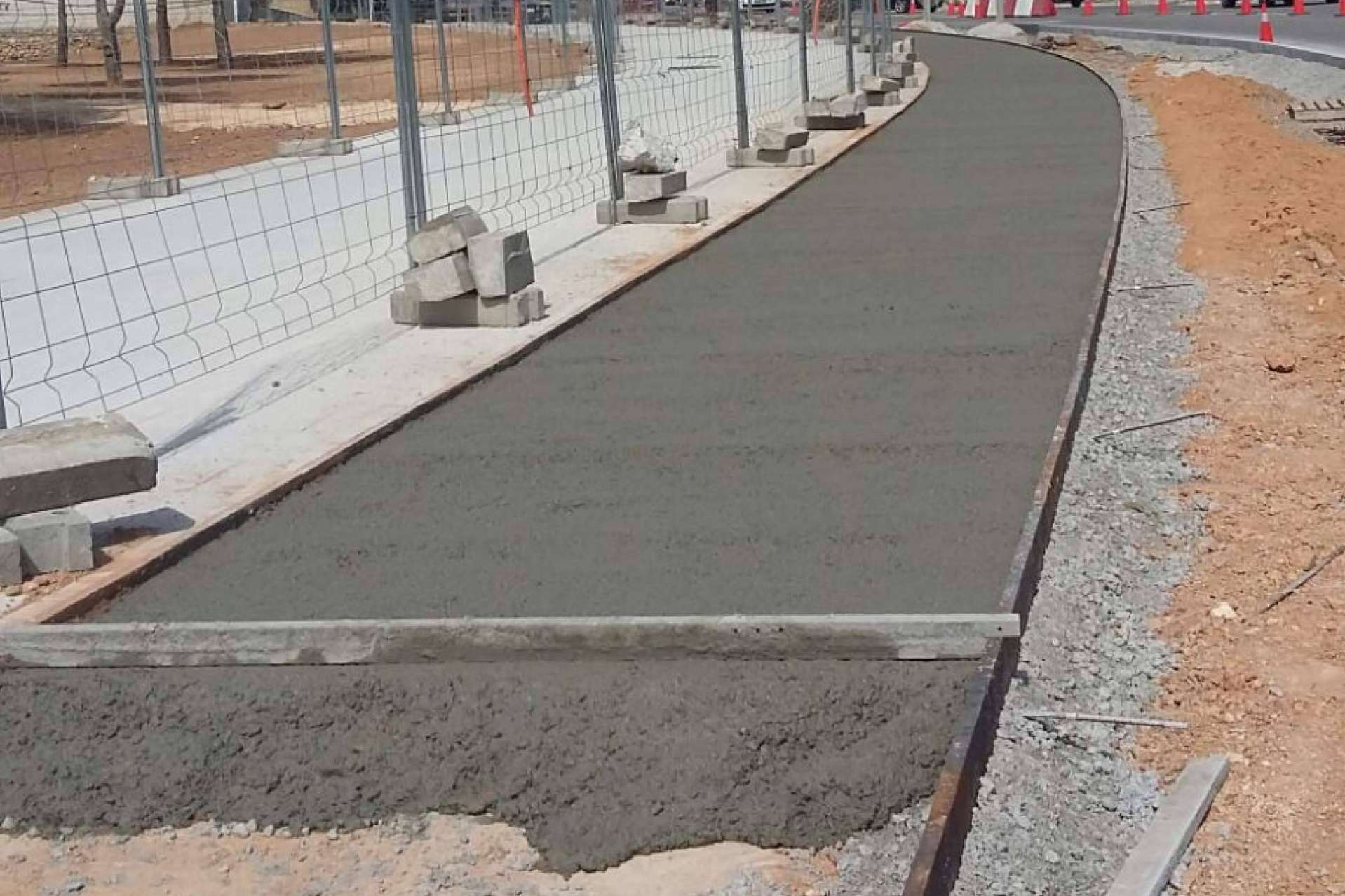 Microfibras Fibratec en la construcción de bicisendas