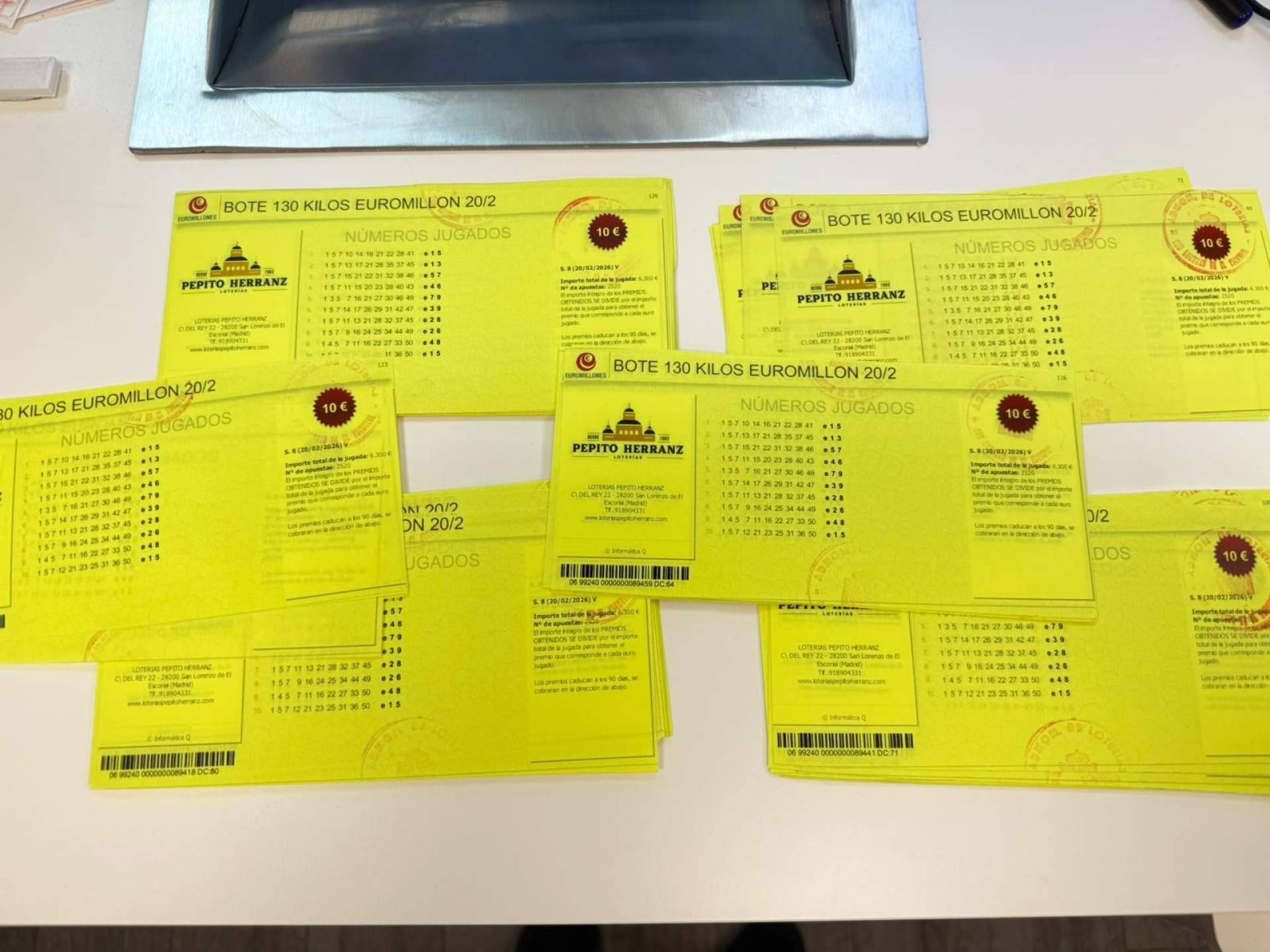 Peña especial de Euromillones del viernes 20 febrero ante el bote de 130 millones, con Loterías Pepito Herranz