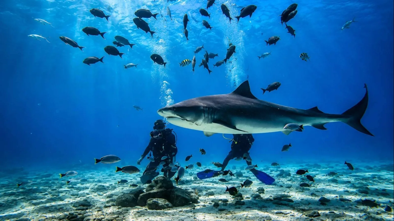 El español que enseña a vivir con tiburón tigre en Maldivas mientras España debate si hay uno en su playa